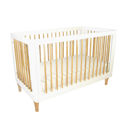 Babyhood Riya Cot - White/Beech