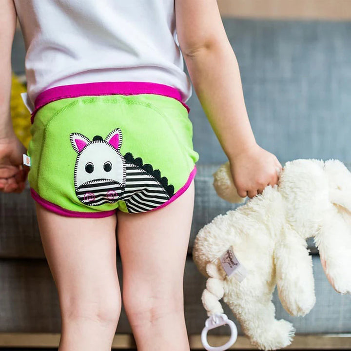 Zoocchini 3 Piece Organic Potty Training Pants 2T/3T Girls (Zoo Friends)