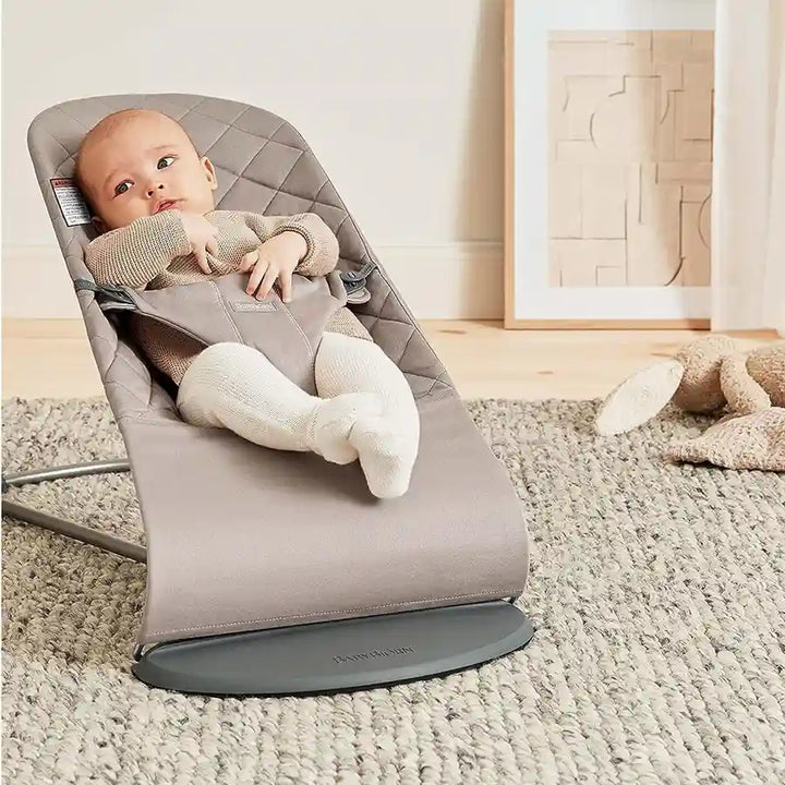 BabyBjorn Bouncer Bliss Woven, Classic Quilt (Sand Grey)