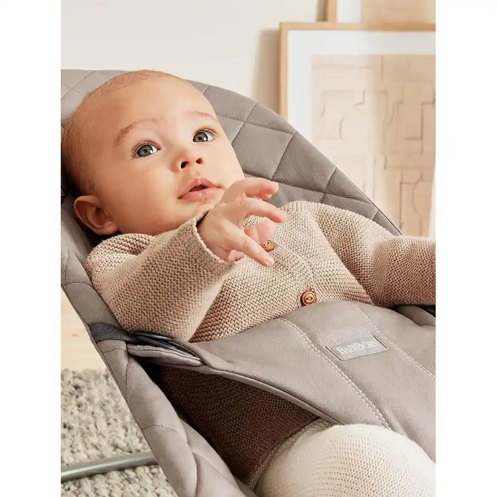 BabyBjorn Bouncer Bliss Woven, Classic Quilt (Sand Grey)