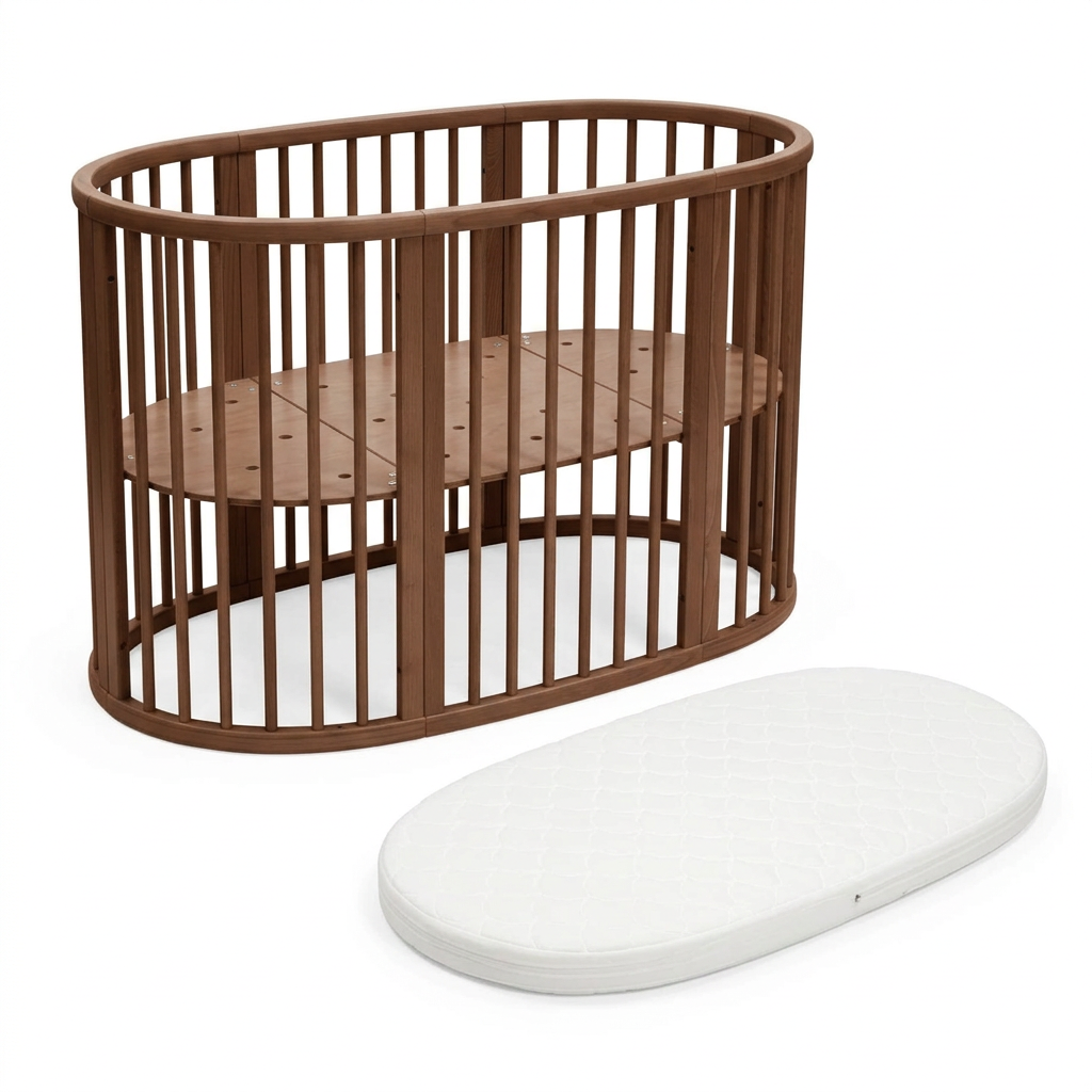 Stokke Sleepi Bed Warm Brown +Stokke Sleepi Bed Mattress White