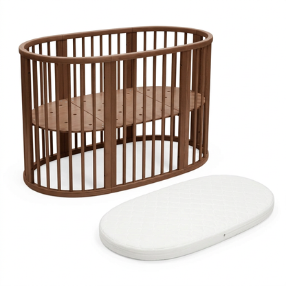 Stokke Sleepi Bed Warm Brown +Stokke Sleepi Bed Mattress White