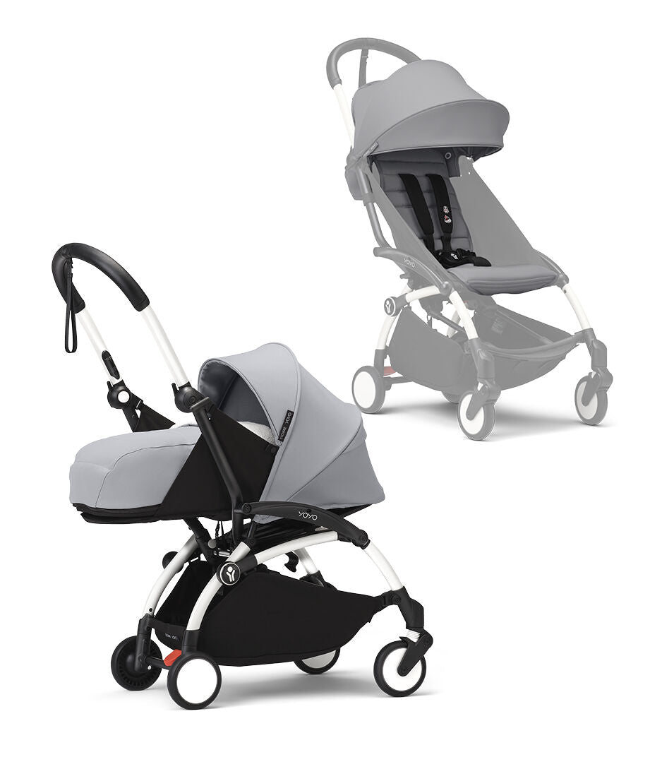 Stokke YOYO³ White Frame - 0+ Newborn Pack & 6+ Color Pack Bundle