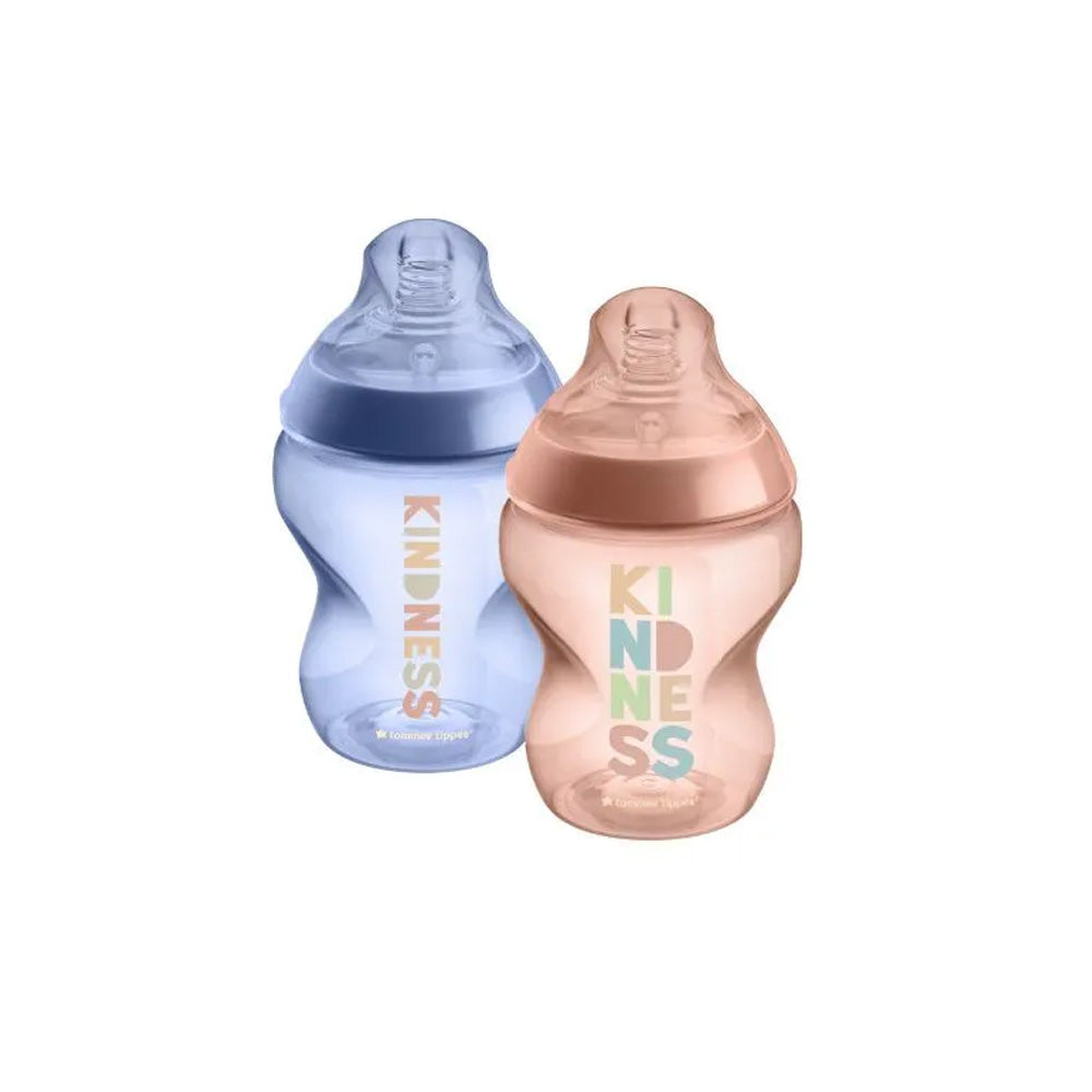 Tommee Tippee Closer to Nature Feeding Bottle, 260ml x 2 - Girl