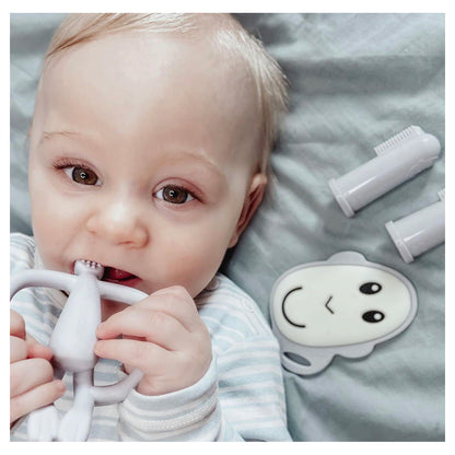 Matchstick Monkey Teething Starter Set Cool (Grey)