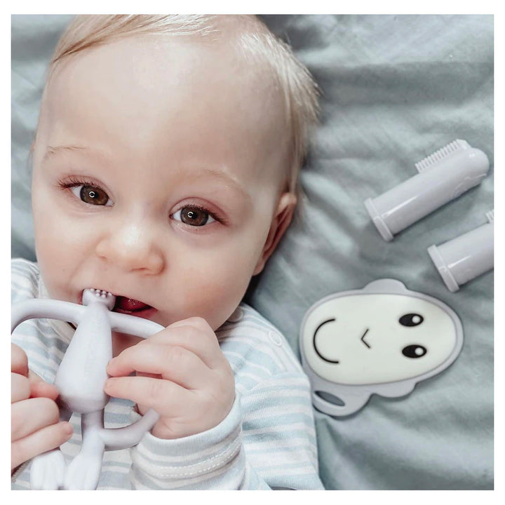 Matchstick Monkey Teething Starter Set Cool (Grey)