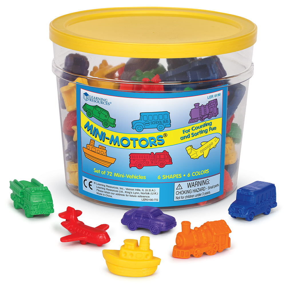 Learning Resources - Mini Motors Counters (Set of 72)