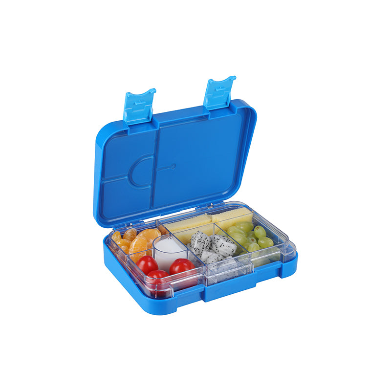 Bonjour Snax Box Bento Mini Lunch Box 6/4 Compartments (Blue Monster Truck)