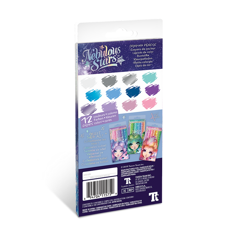 Nebulous Stars - Wooden Color Pencils 12 Pack - Iceana