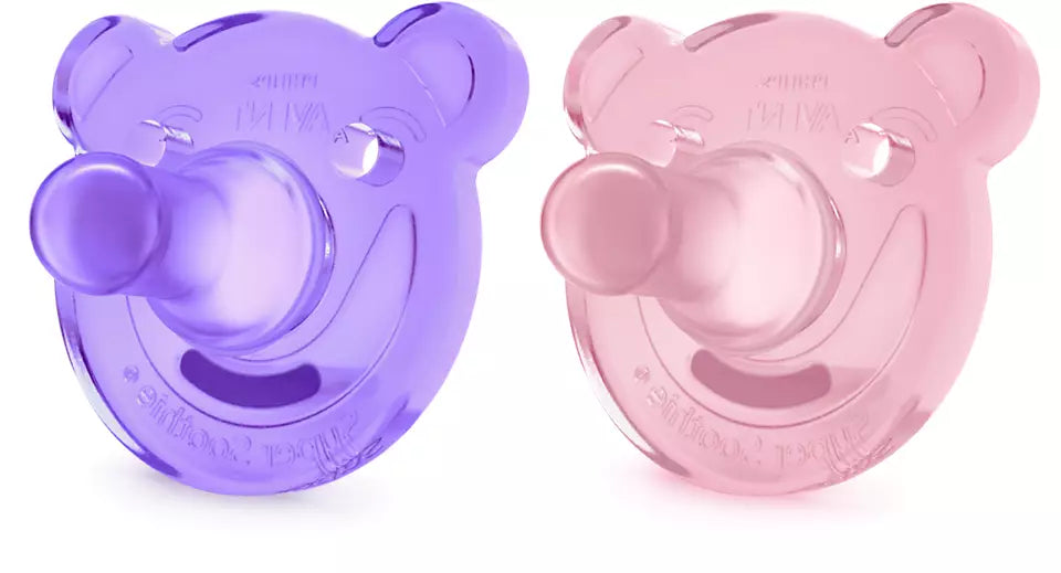Philips Avent Silicone Soothie Shapes Pacifier 3-18m Girl 2pcs - SCF194/05