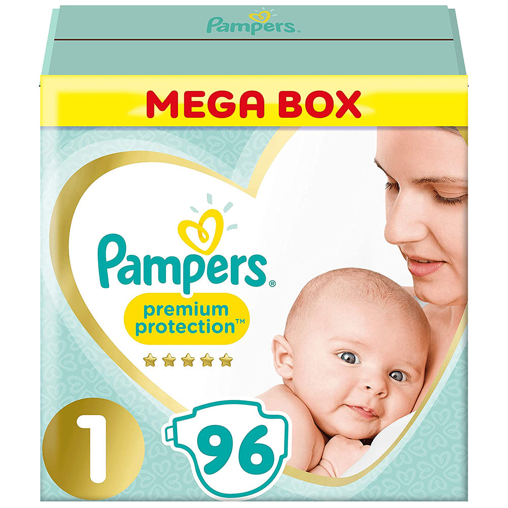 Pampers Premium Protection Diapers Size 1 - 96's (Mega Box)