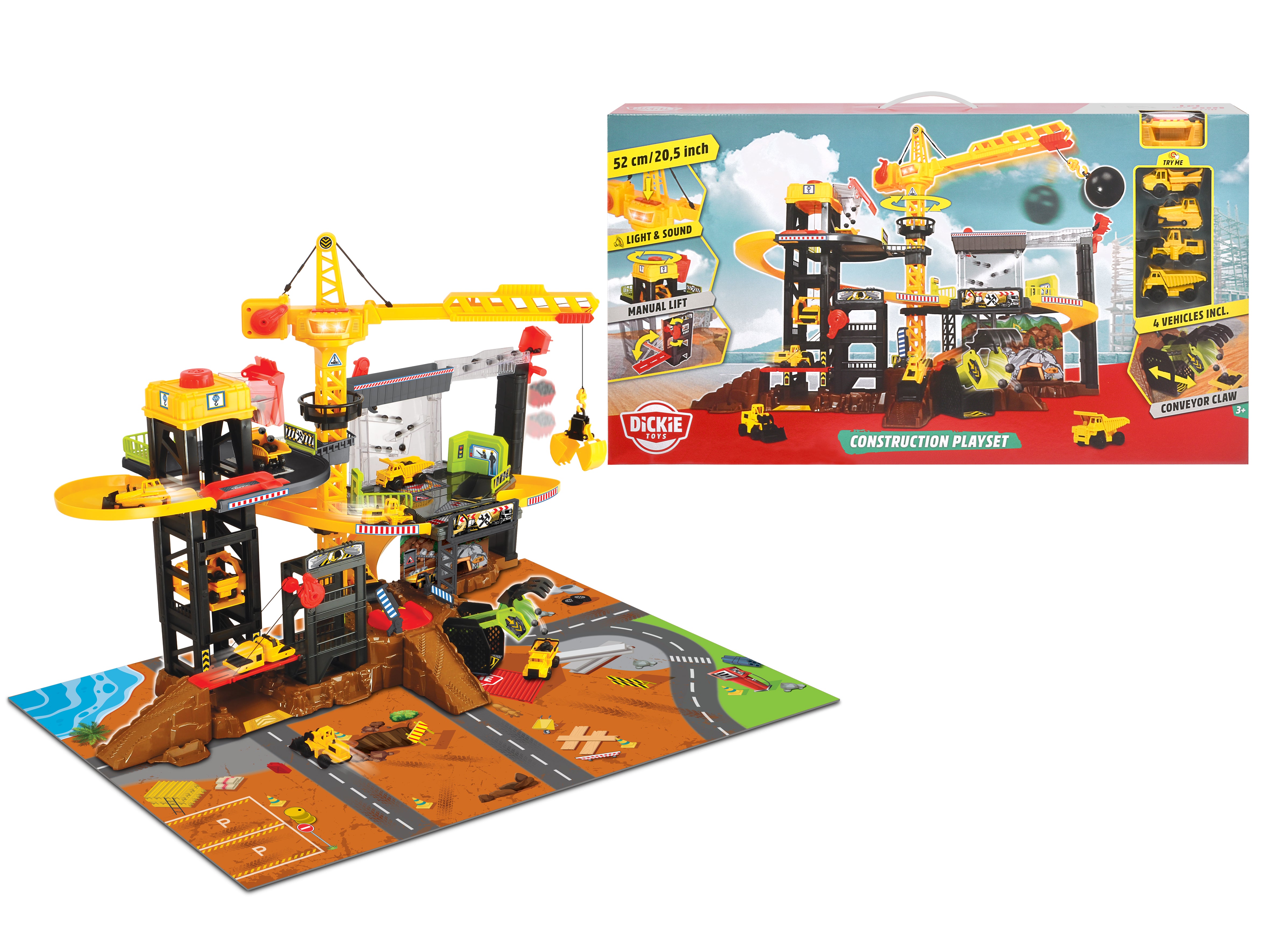 Dickie - Construction Playset W/ 4 Vehicles