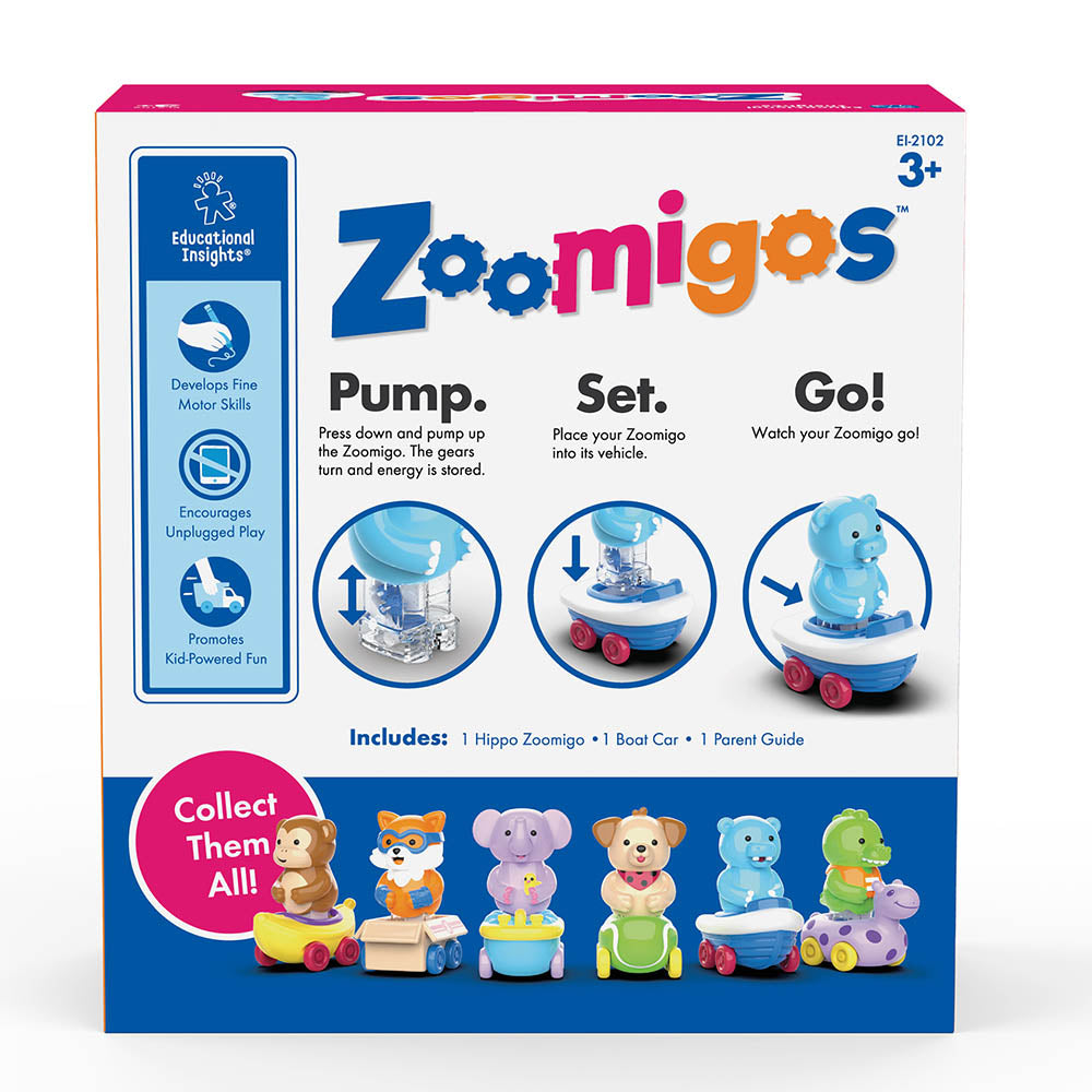 Educational Insights - Hippo With Rowboat Zoomer Zoomigos