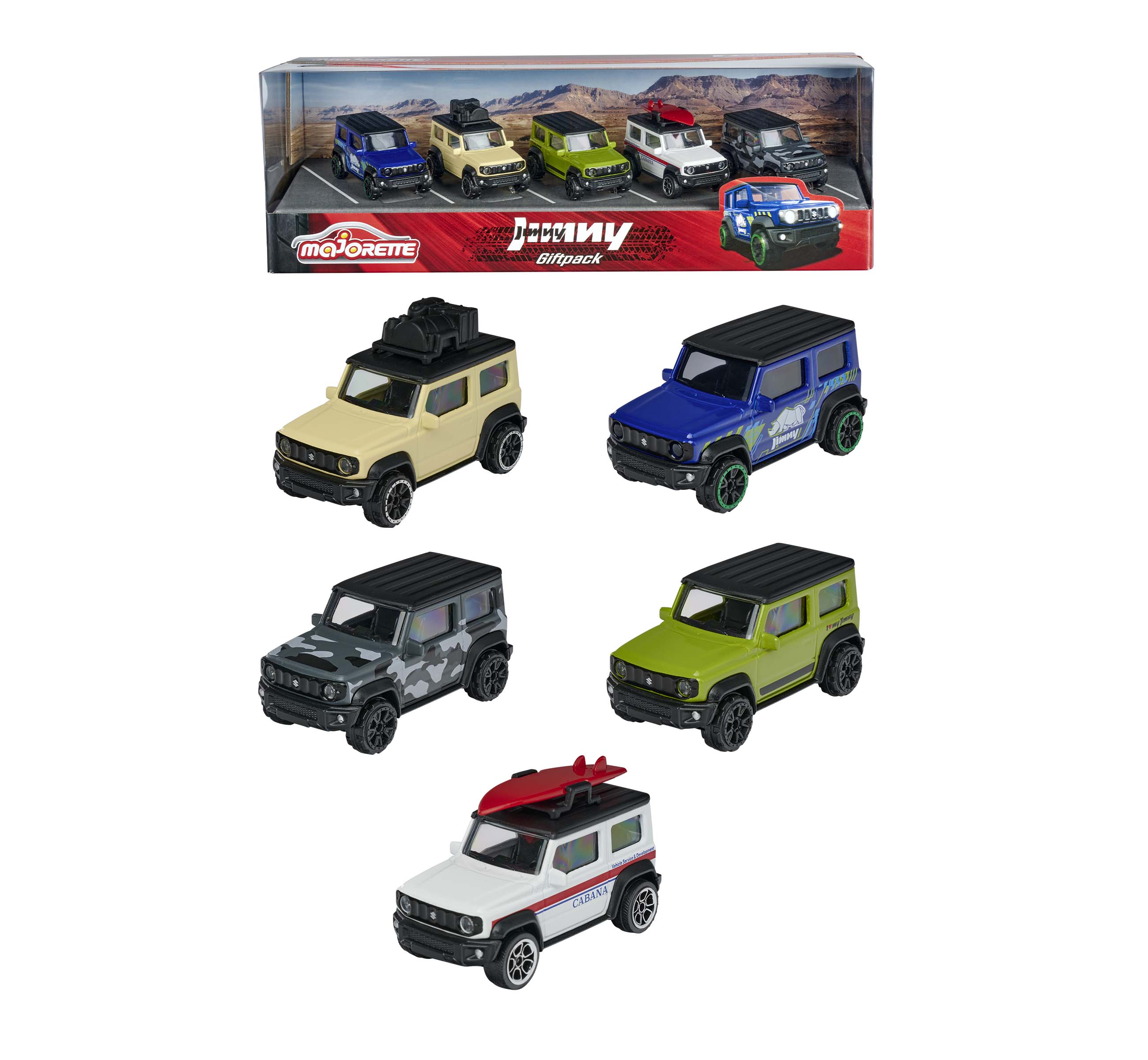 Majorette - Suzuki Jimny 5 Pieces Giftpack