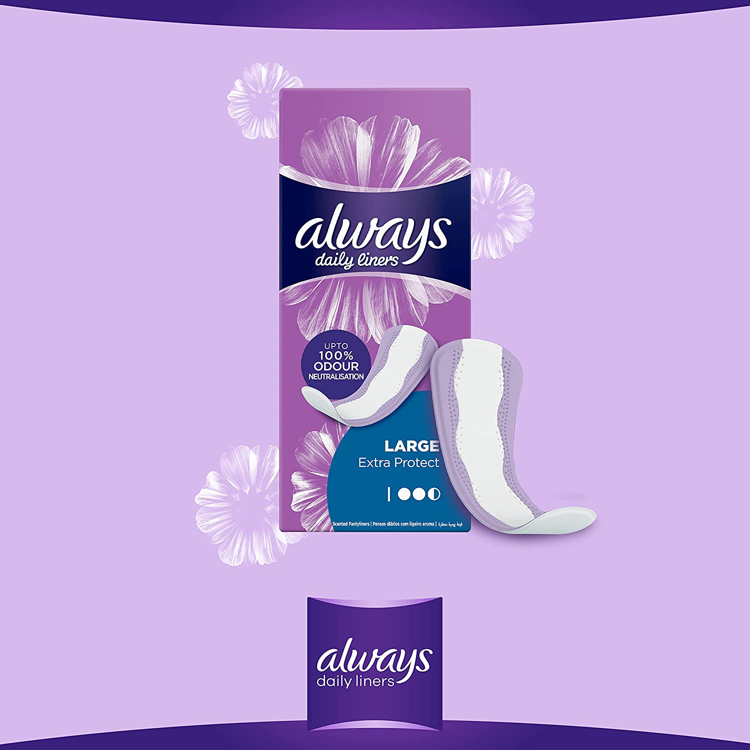 Always Liners Extra Protect Large (48+20Free)