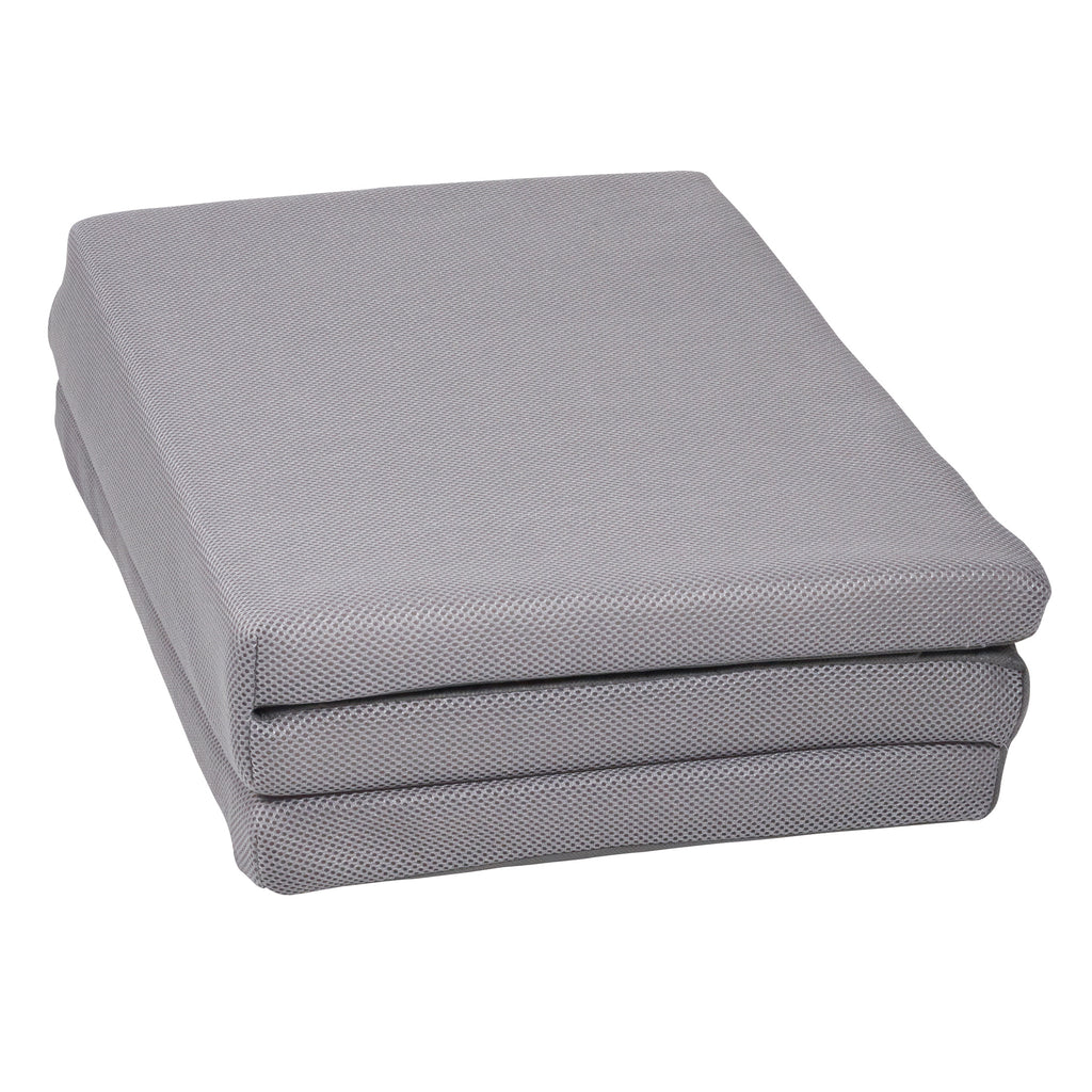 Air+ Foldable Travel Mattress - 120 x 60 x 4 cm (Grey)