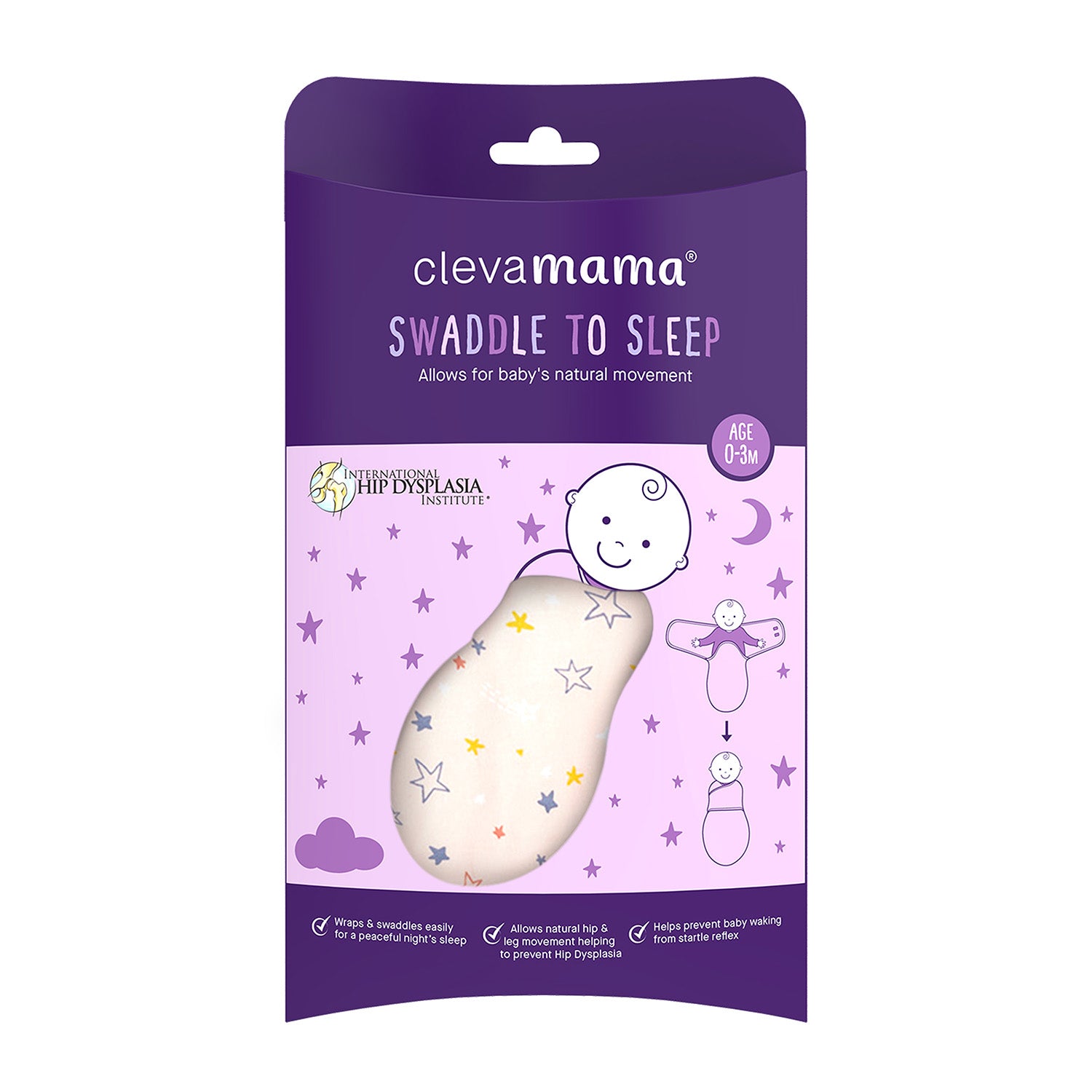 <tc>كليفاماما - قماط للنوم - لفافة قماط للأطفال (وردي)</tc>