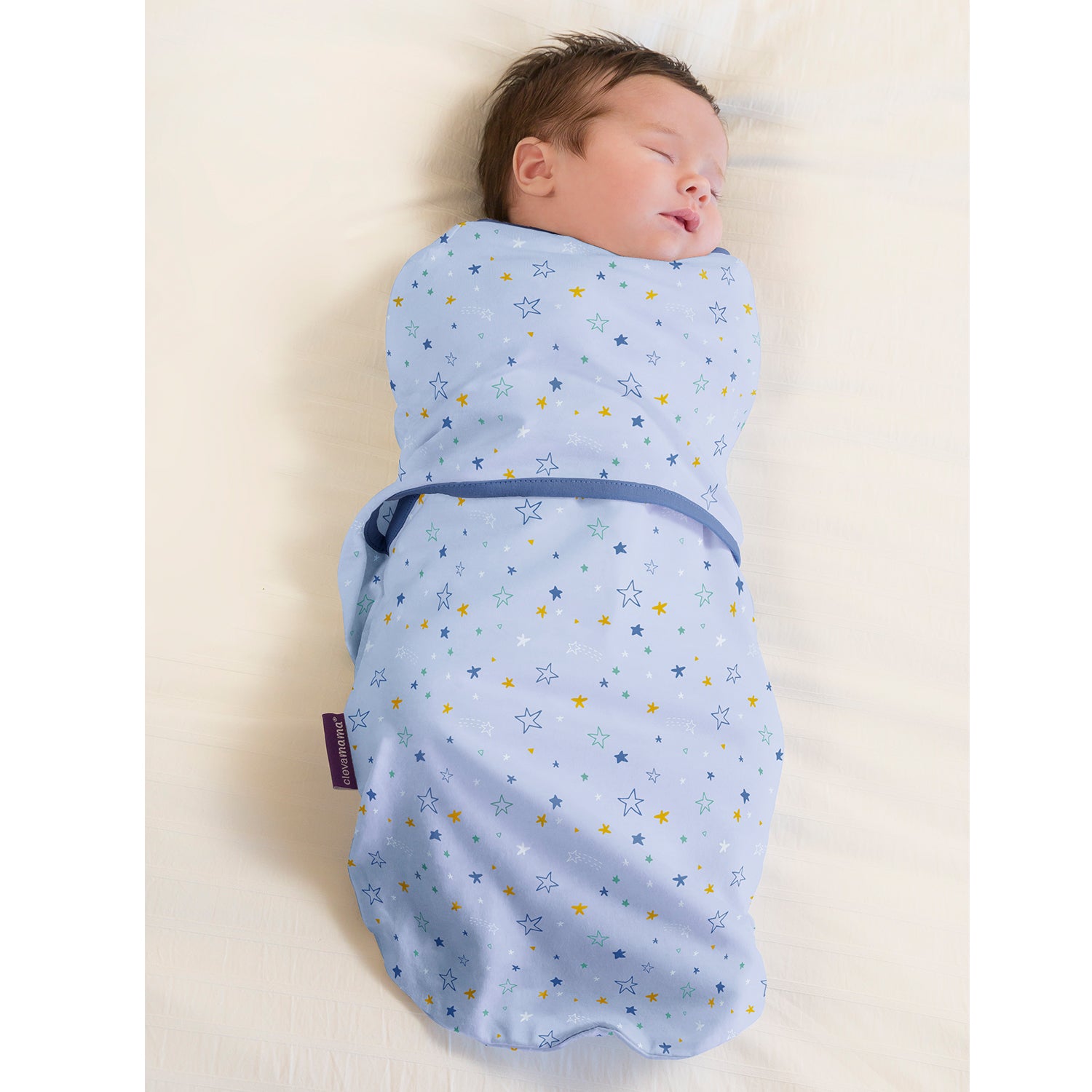 Clevamama - Swaddle to Sleep - Baby Swaddle Wrap (Blue)