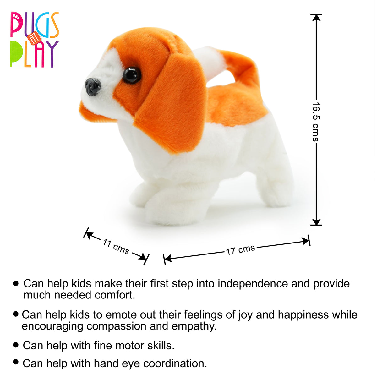 Pugs At Play Buddy Mechanical Dog-Walking Barking And Waging