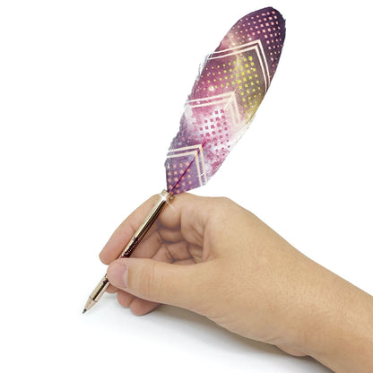 Nebulous Stars Feather Quill Pen - Pink Forest 1