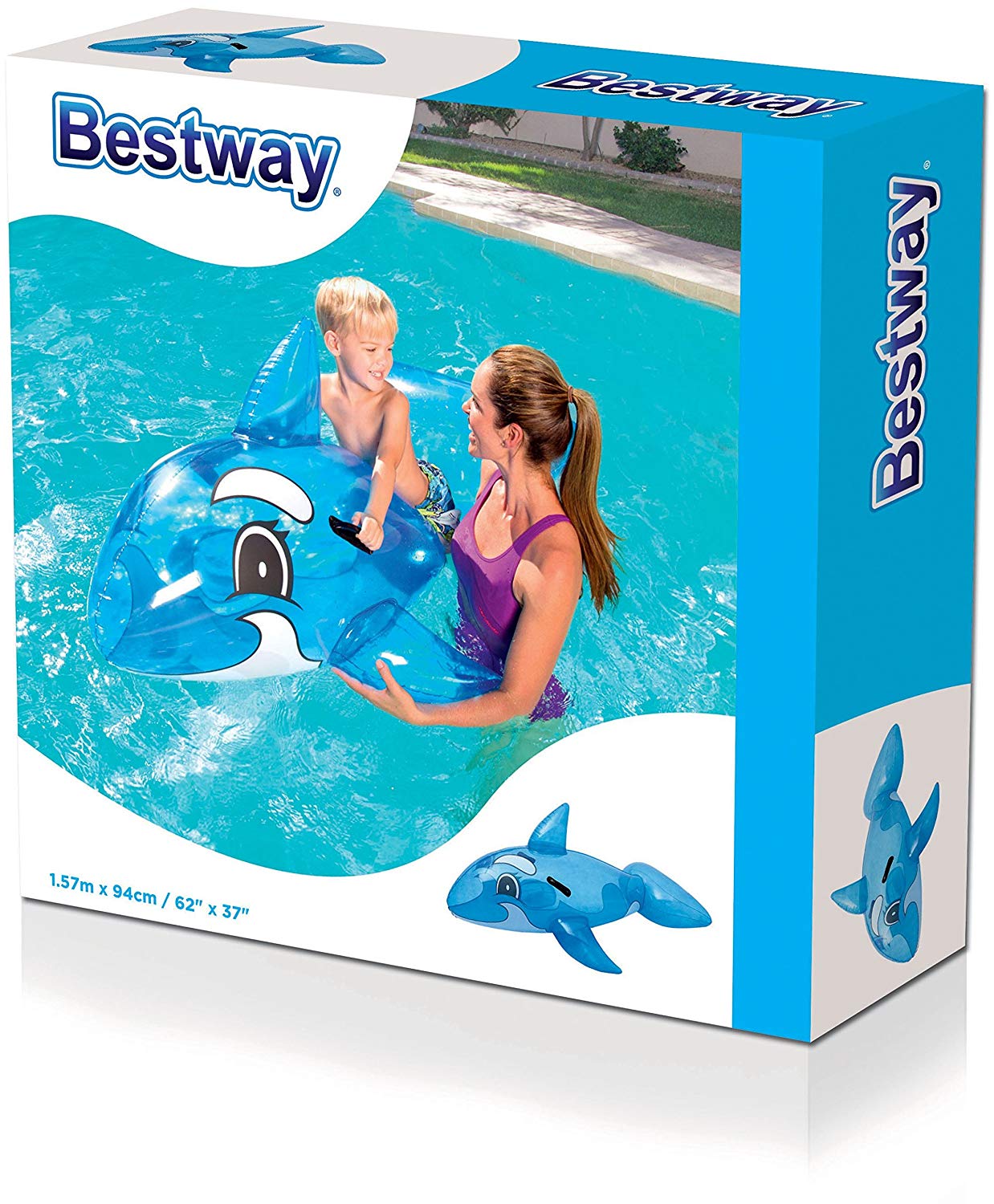 Bestway - Transparent Whale Rider (62" x 37"/1.57m x 94cm)