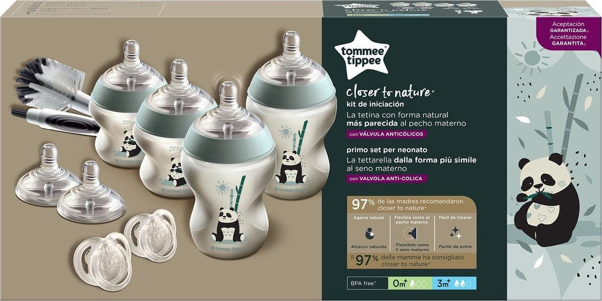 Tommee Tippee Closer to Nature Feeding Bottle Kit, Starter Set - Girl