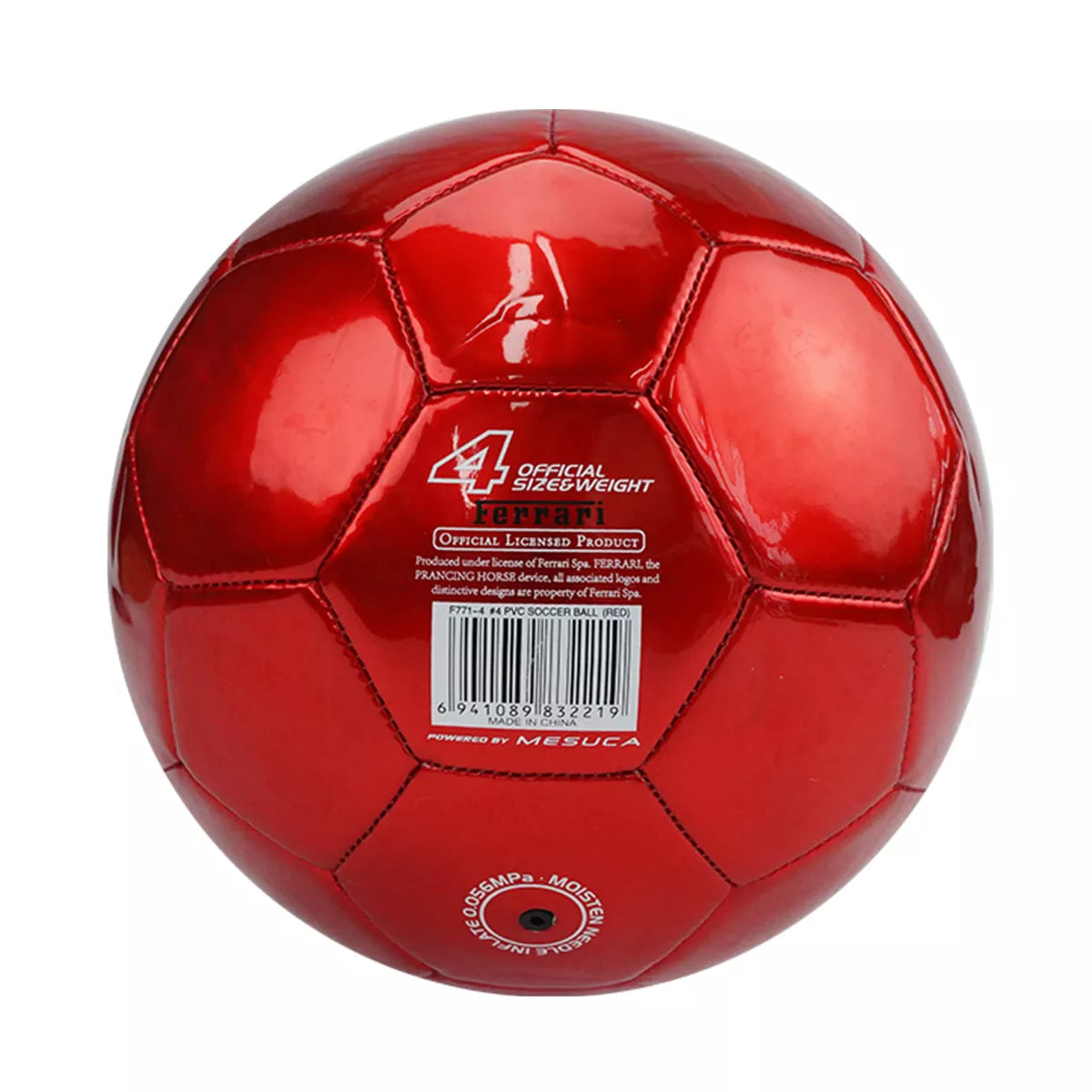 Ferrari - Metallic PVC Soccer Ball - Size 2 (Red)