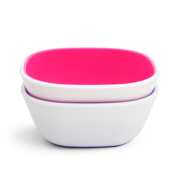 Munchkin - Splash Toddler Bowls & Plates Dining Set, Pack of 4 (Pink/Purple)