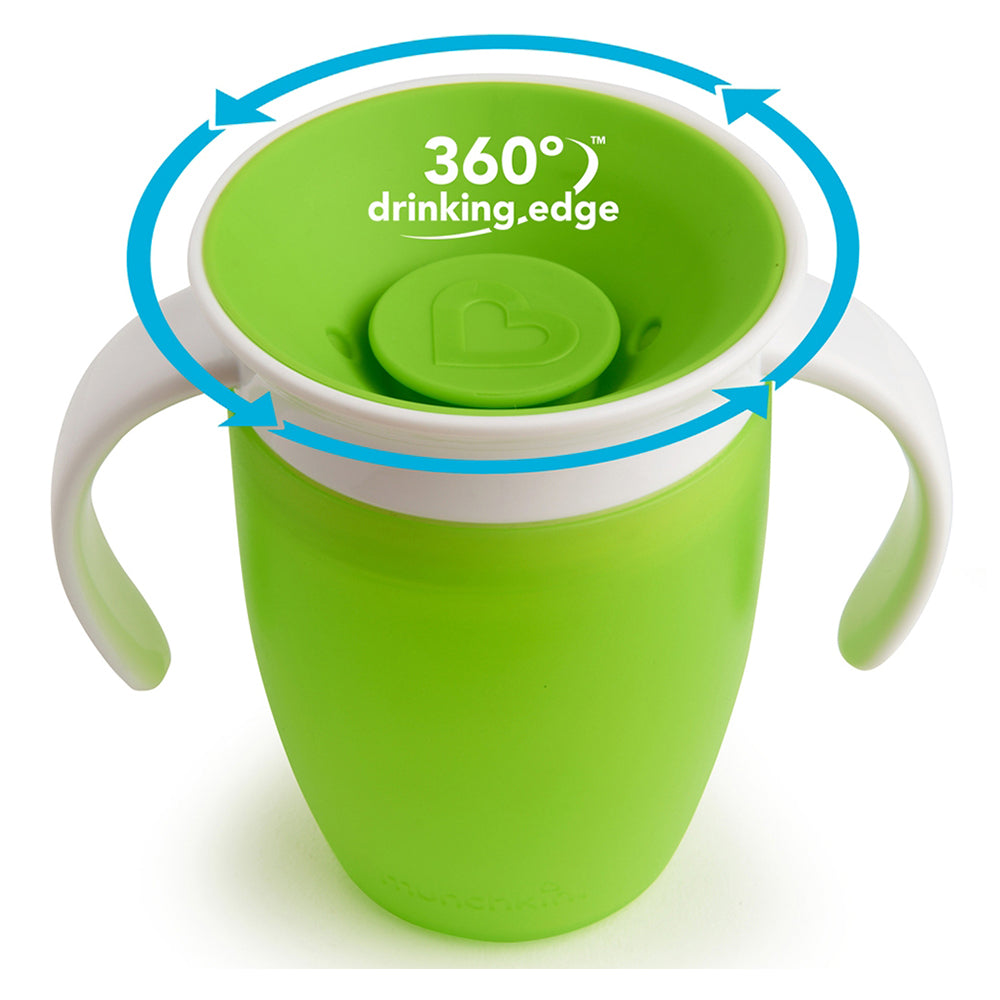 Munchkin - Miracle 360 Trainer Cup with Lid 7oz (Green)