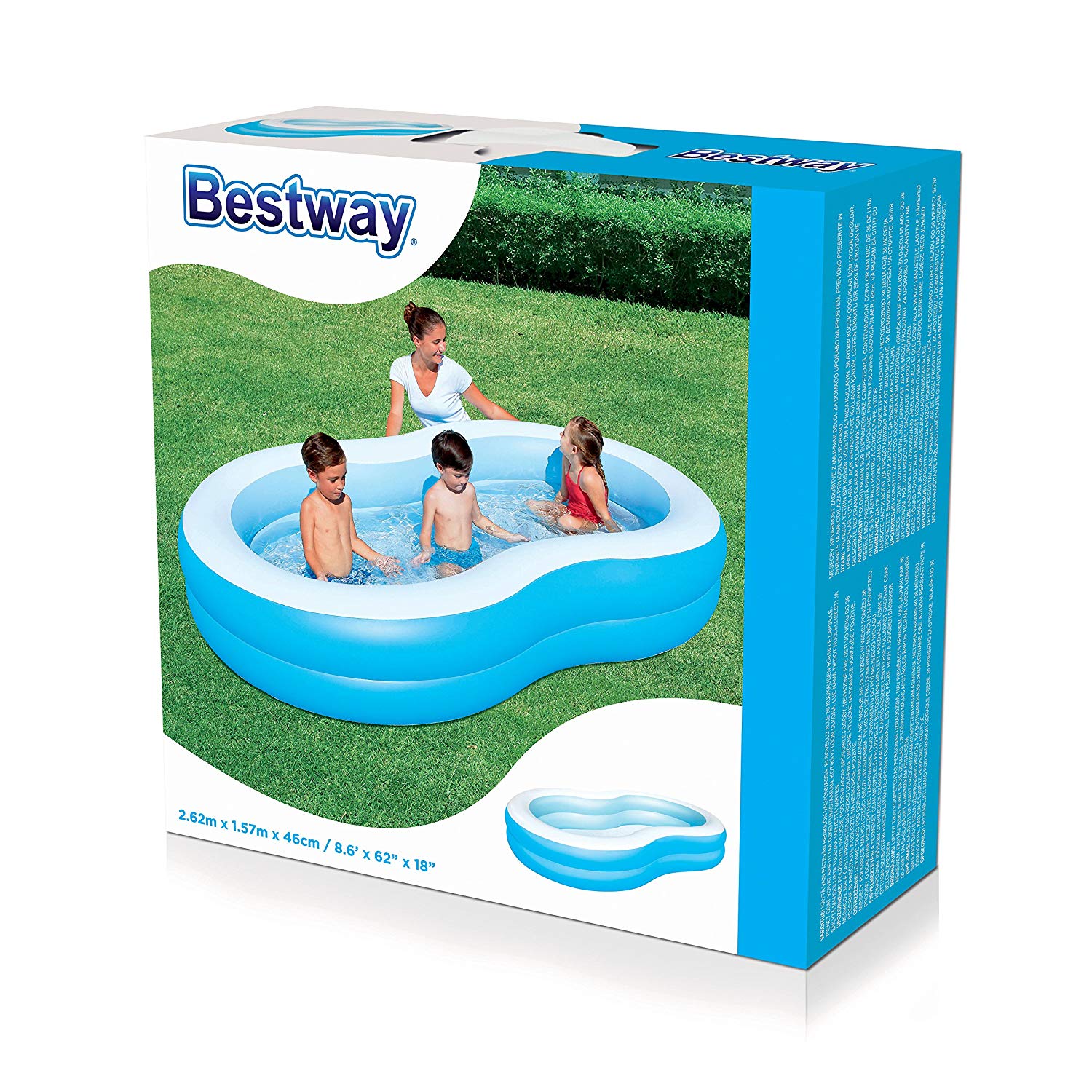 Bestway - The Big Lagoon Family Pool (8.6' x 62" x 18"/2.62m x 1.57m x 46cm)