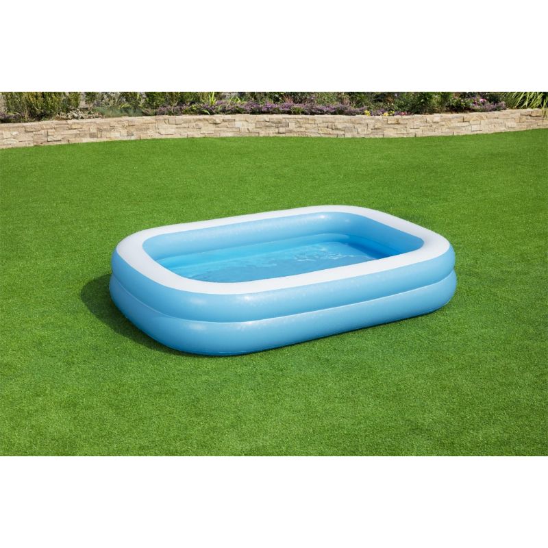 Bestway - Blue Rectangular Pool (6'7" x 59" x 20"/2.01m x 1.50m x 51cm)