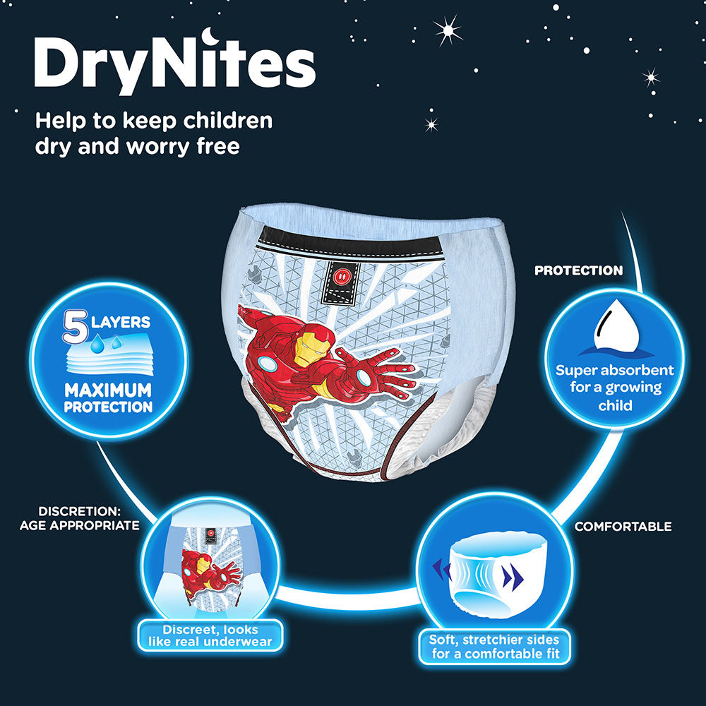 Huggies Drynites Pyjama Pants Boy 16's (4-7yrs)