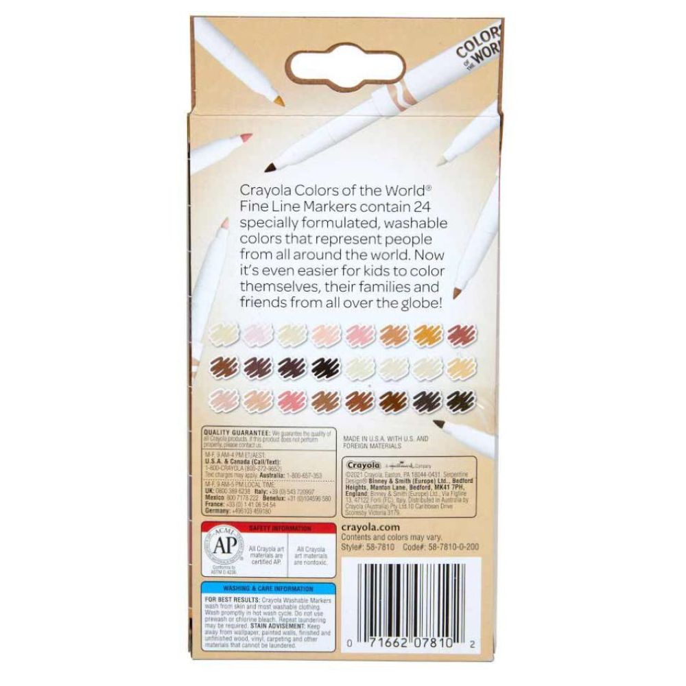 Crayola - Colors of the World Fine Line Washable Skin Tone Markers