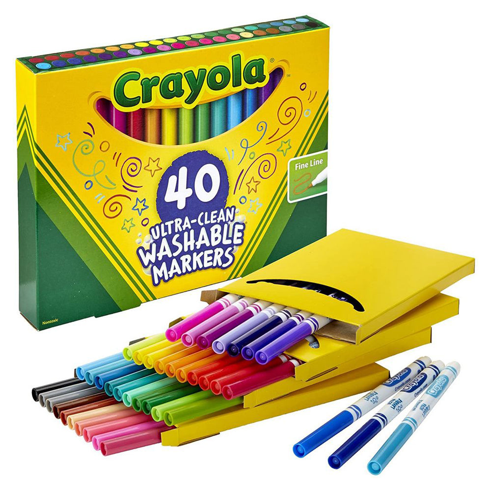 Crayola - 40 Ultra-Clean Washable Fine Line Markers