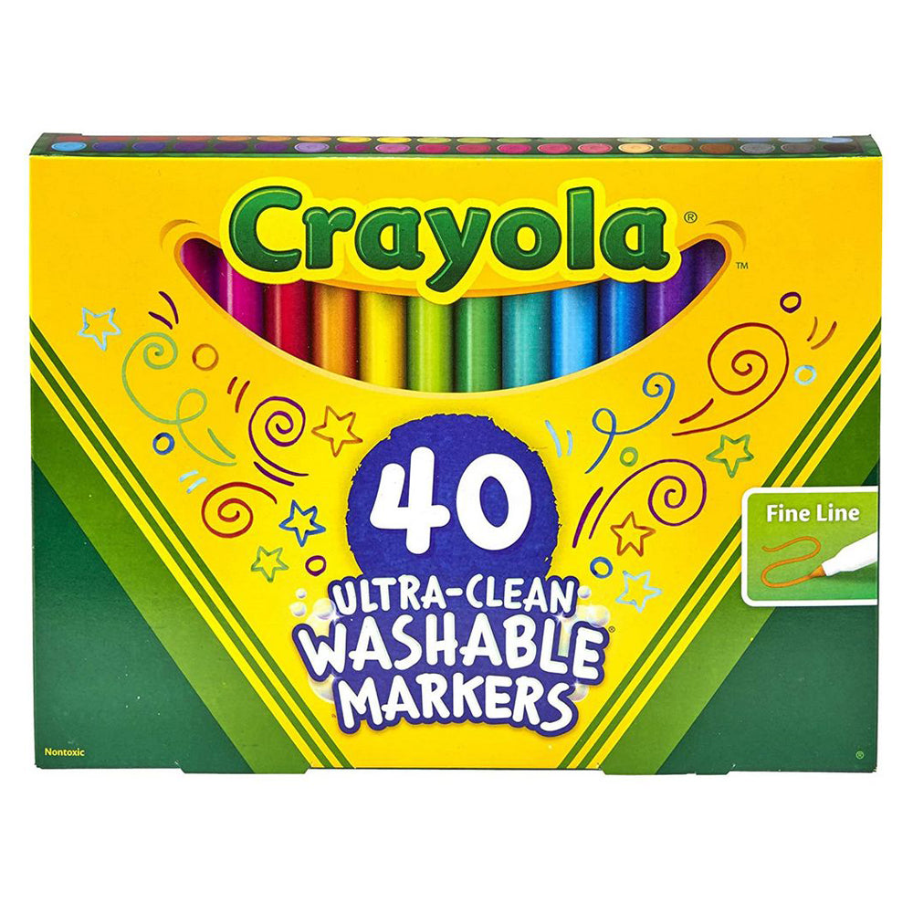 Crayola - 40 Ultra-Clean Washable Fine Line Markers