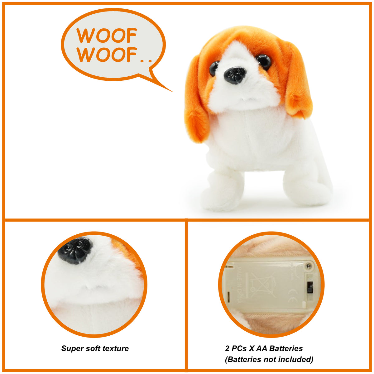 Pugs At Play Buddy Mechanical Dog-Walking Barking And Waging