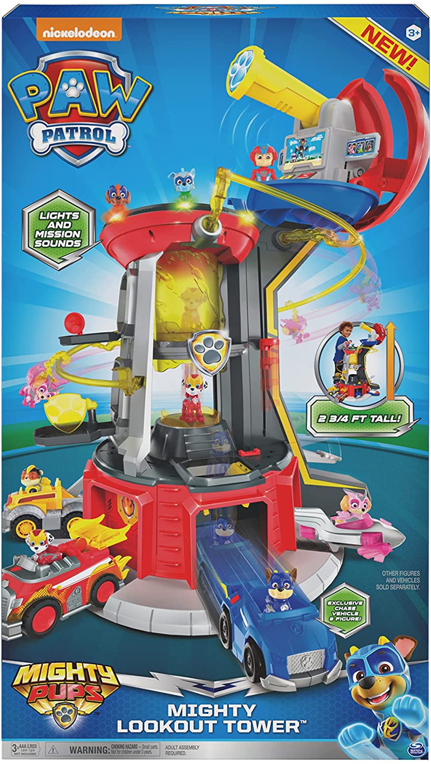 Paw Patrol Mighty Pups Super Paws Lifesized Lookout Tower W/Sound