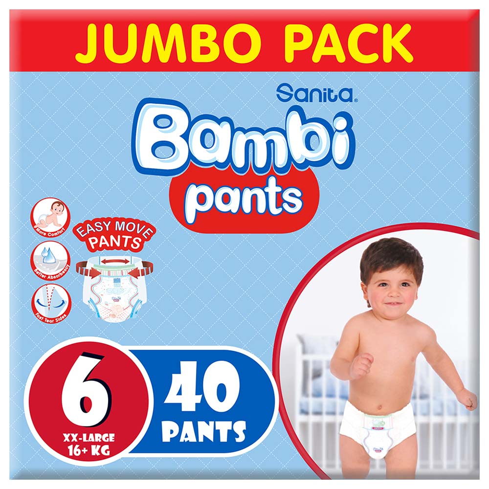 Bambi - Pants Jumbo Pack Size 6 XXL +16 kg - 40's