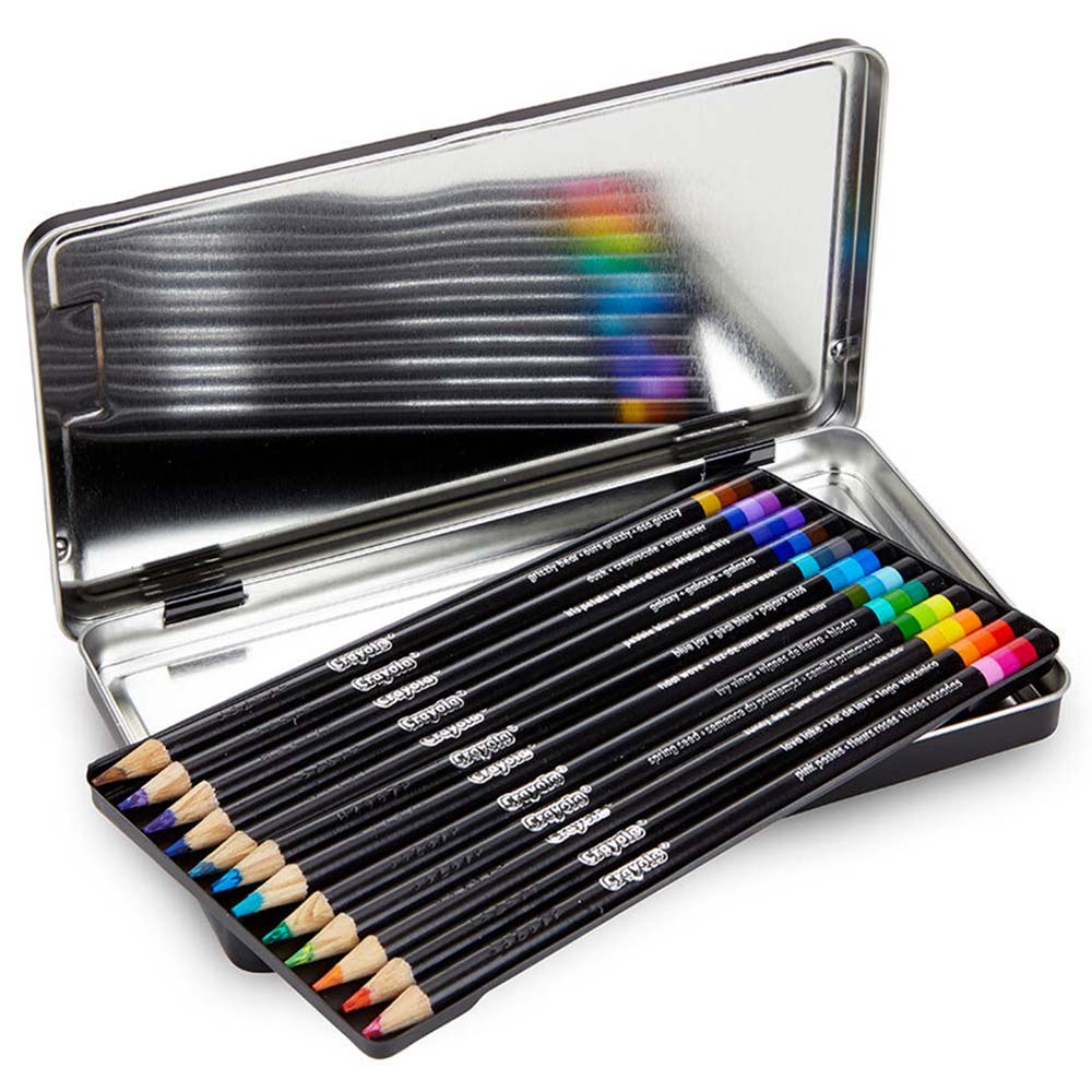 Crayola - Crayola Tri-Shade Colored Pencils with Decorative Tin