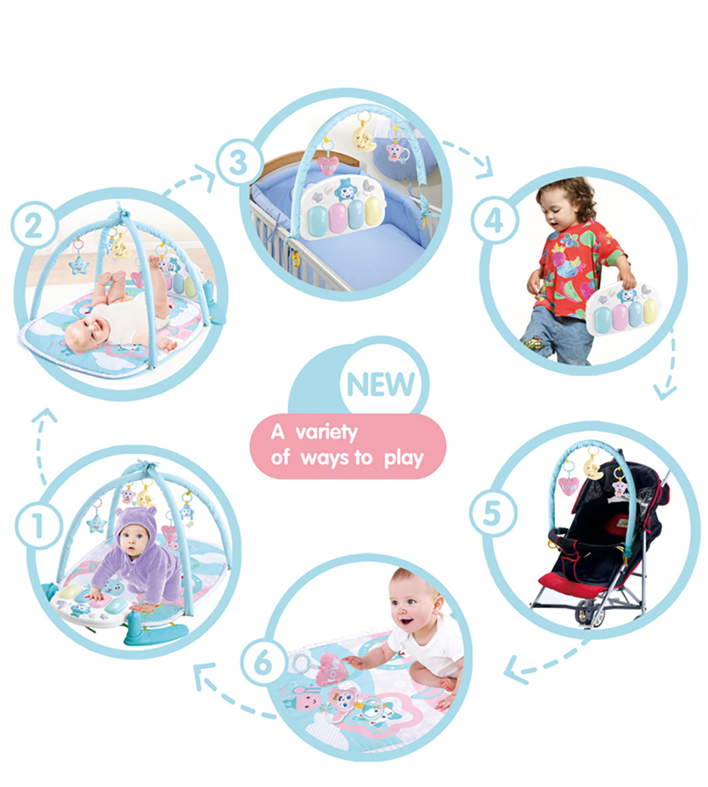 Little Angel - Baby Piano Fitness Play Gym (Blue)
