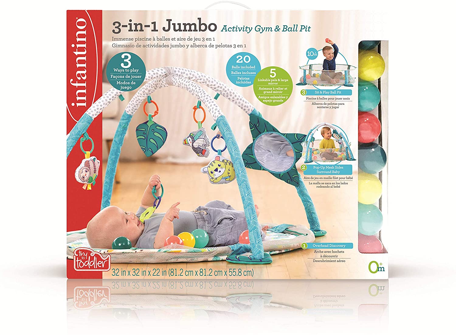 Infantino - 3-In-1 Jumbo Activity Gym - Ball Pit