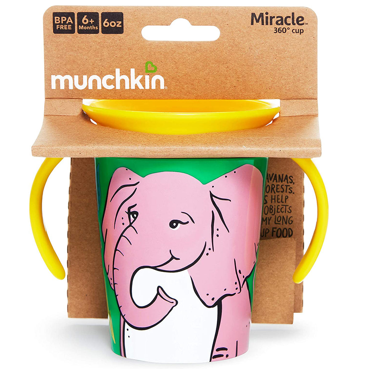 Munchkin - Miracle 360 WildLove Trainer Cup 6oz - Elephant