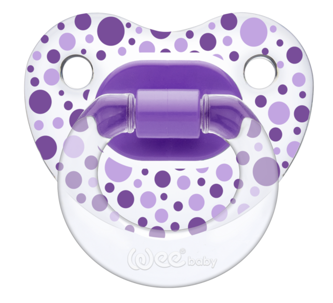 Wee Baby - Transparent Patterned Orthodontic Soother 18+
