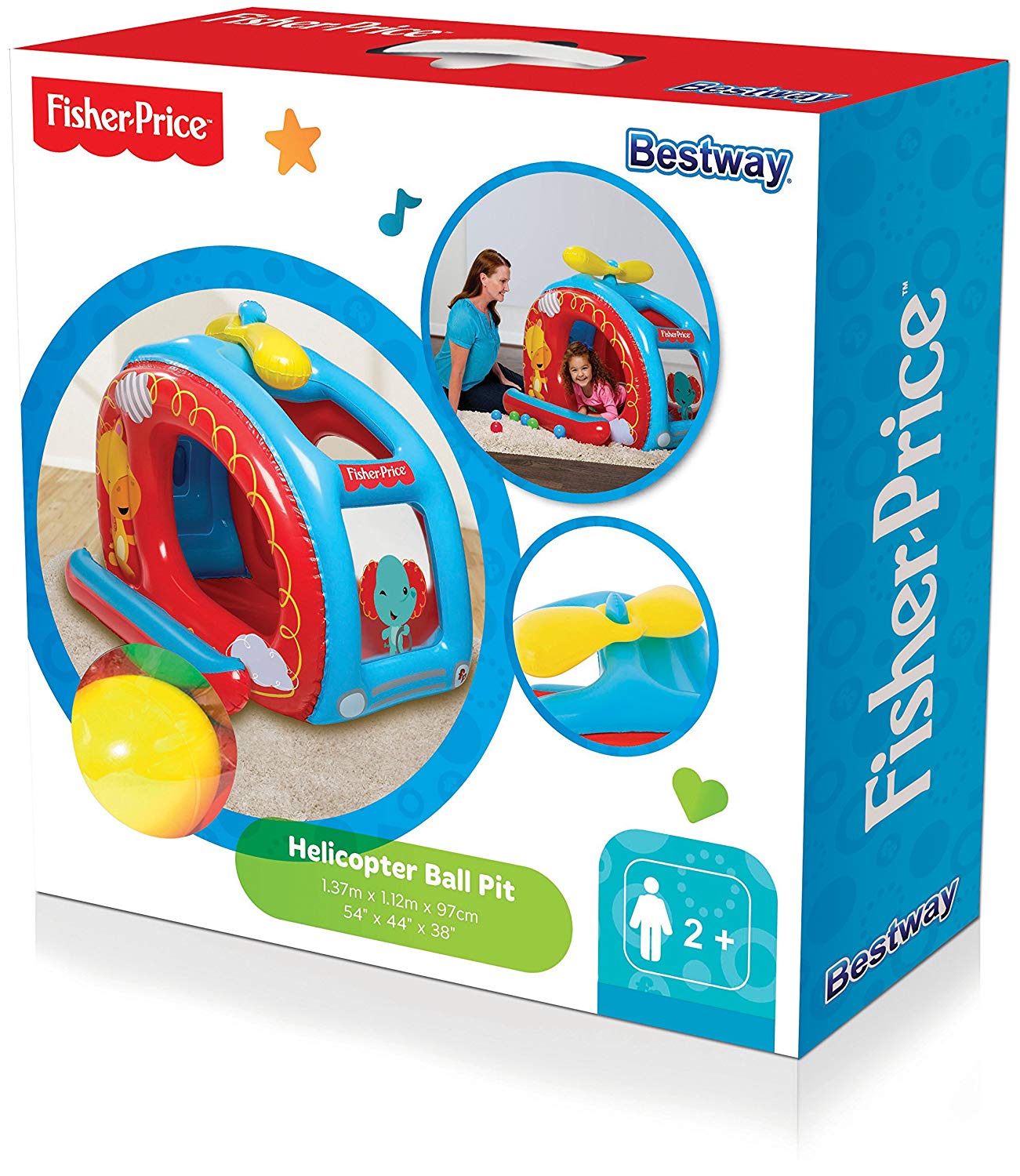 Fisher-Price - Helicopter Ball Pit (54" x 44" x 38"/1.37m x 1.12m x 97cm)