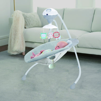Fitch Baby Baby Cradle And Electric Swing (Grey)