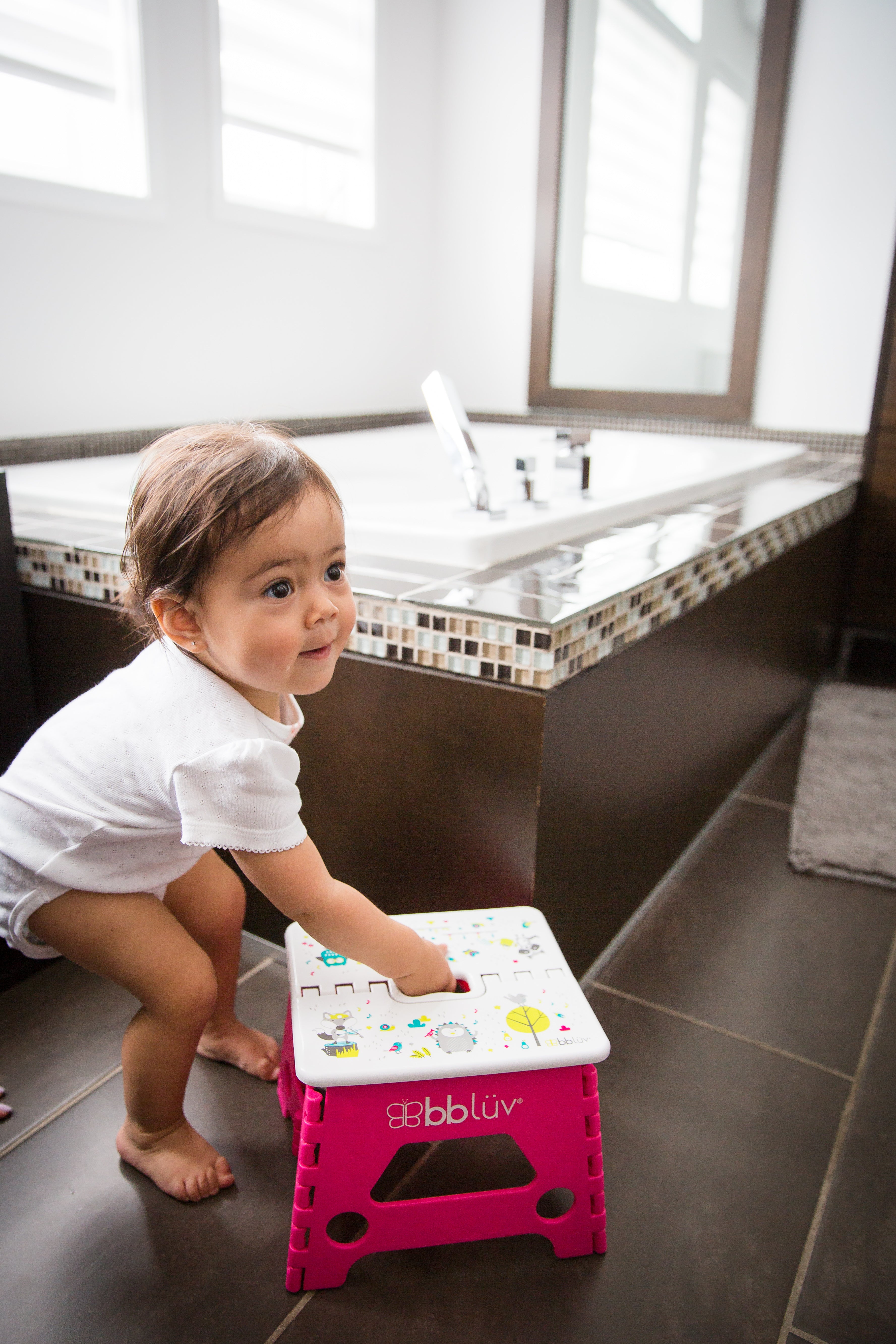 Bbluv Step - Foldable Step Stool (Pink)