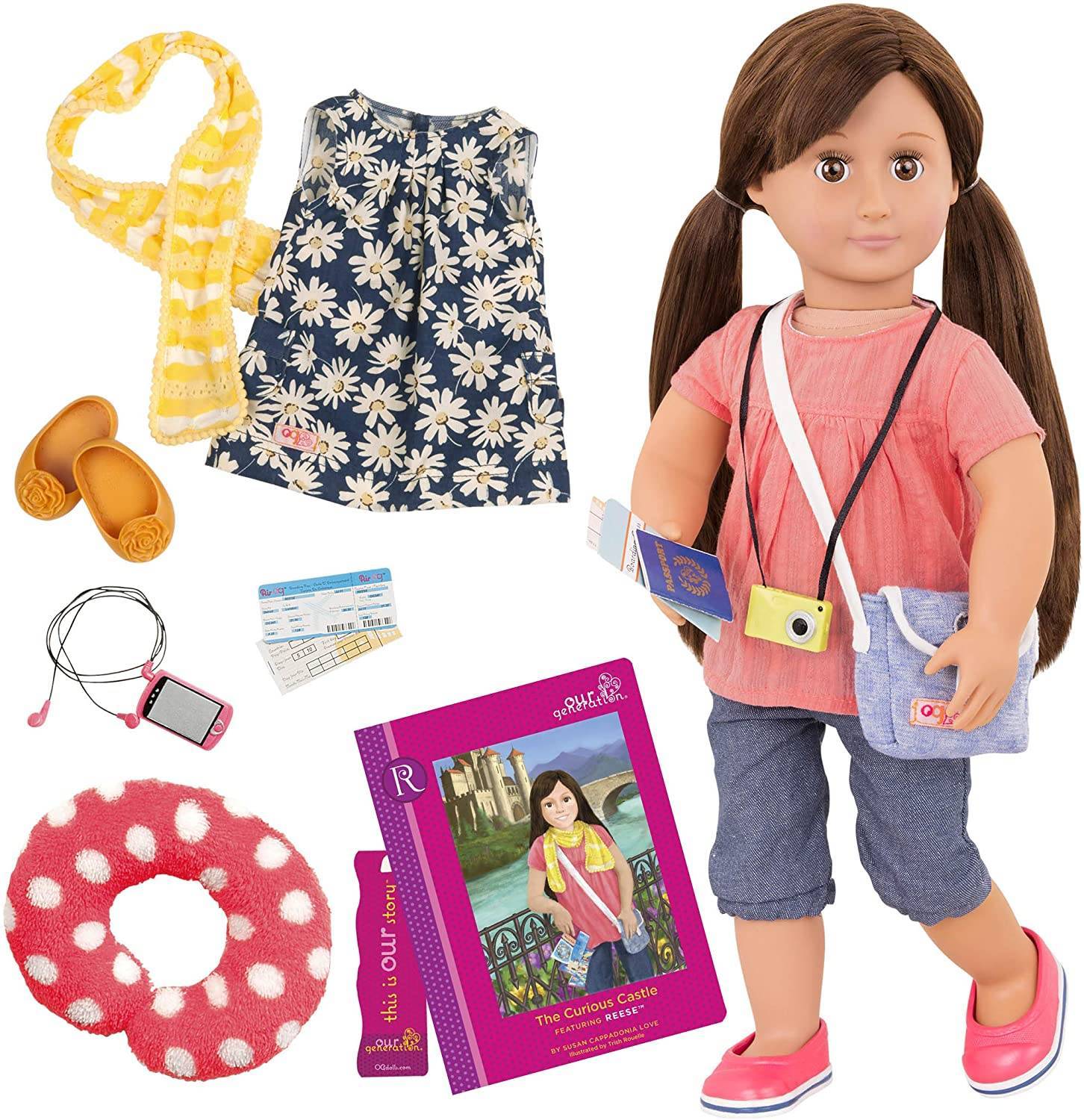 Deluxe Reese Travel Doll W/ Book