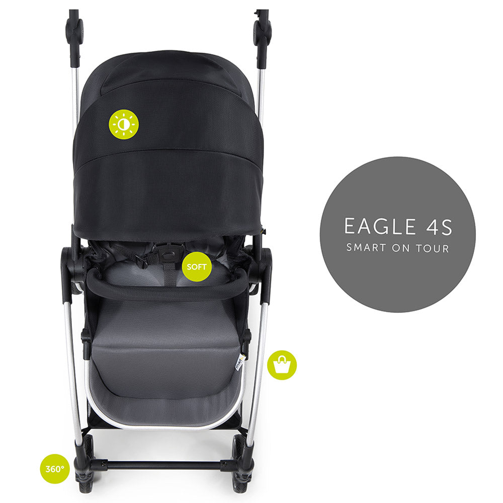 Eagle 4S Stroller Duoset (Black, Grey)