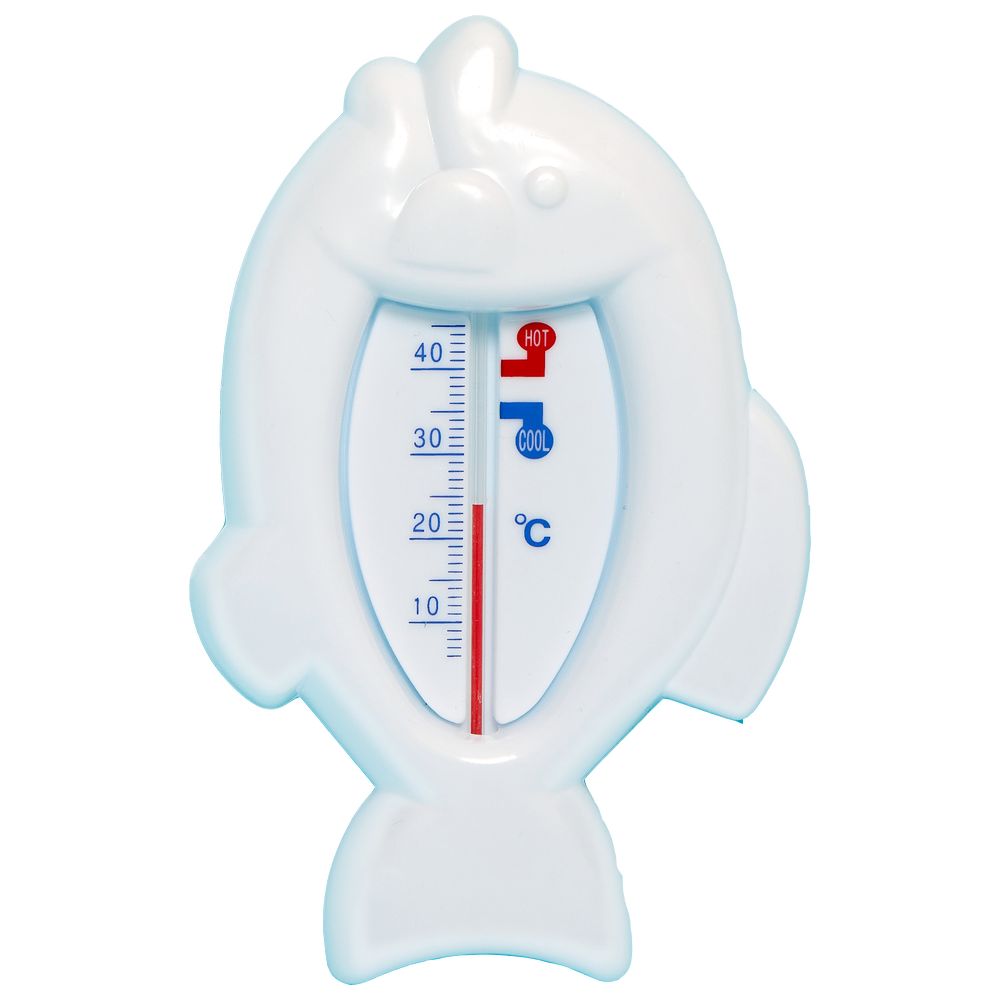 Clippasafe Bath Thermometer - Fish Shape (White)