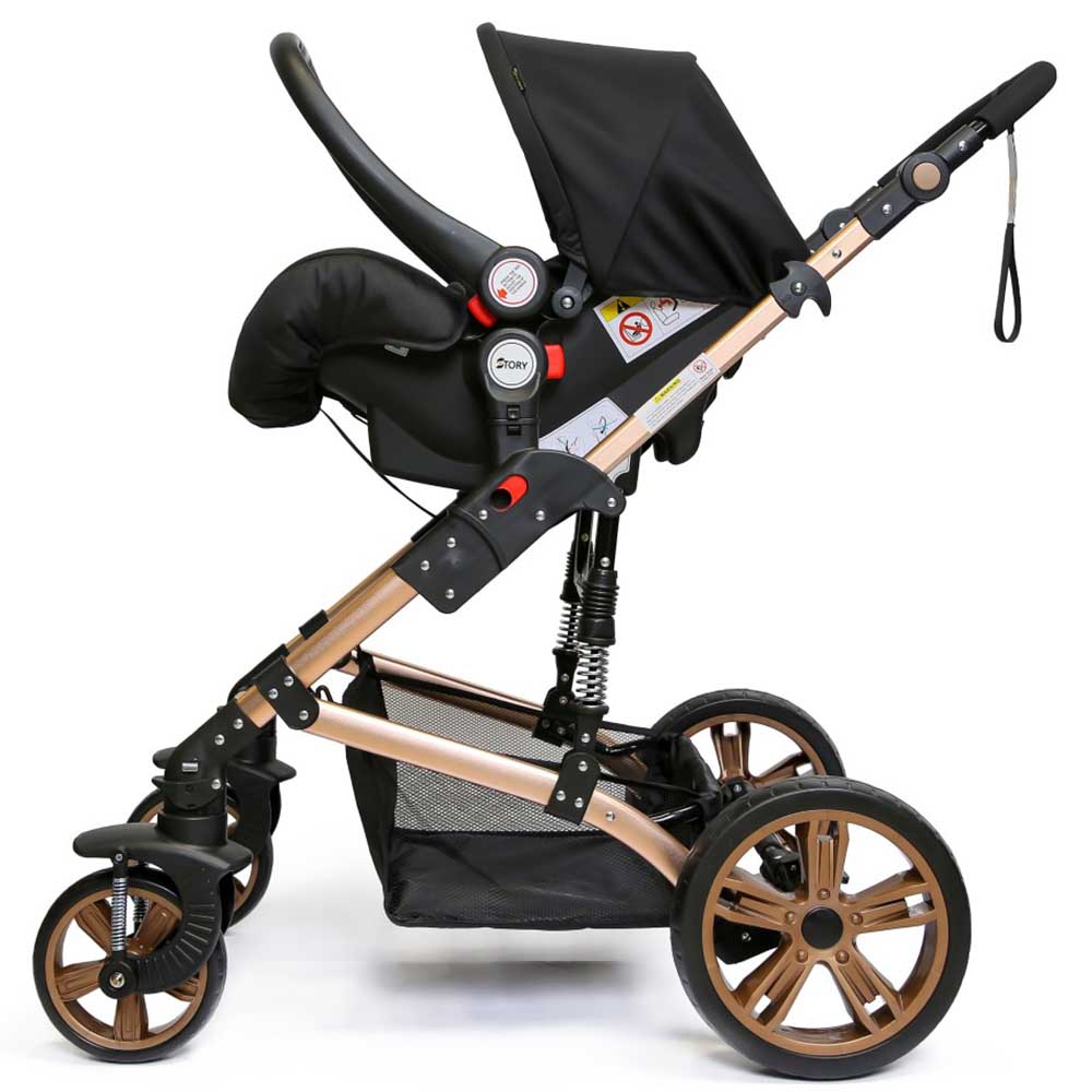 Teknum 3 in 1 Pram stroller + Infant Car Seat (Khaki)